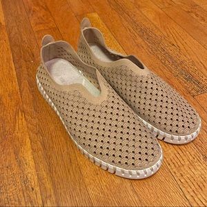 Ilse Jacobsen Tulip 139 Perforated Slip On Latte Fabric